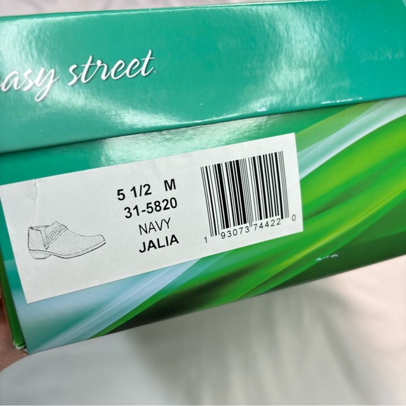 Easy Street Jalia Ankle Booties Women’s 5.5M Navy Blue |Comfort Wave Lightweight - Picture 4 of 4